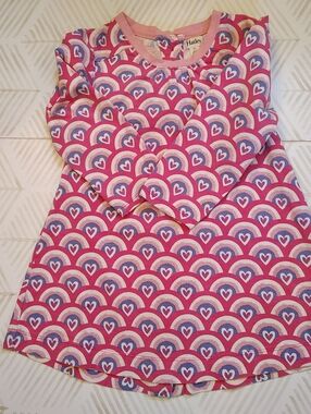 Hatley Pink and Purple Heart-Arc Kids Dress 3t Euc